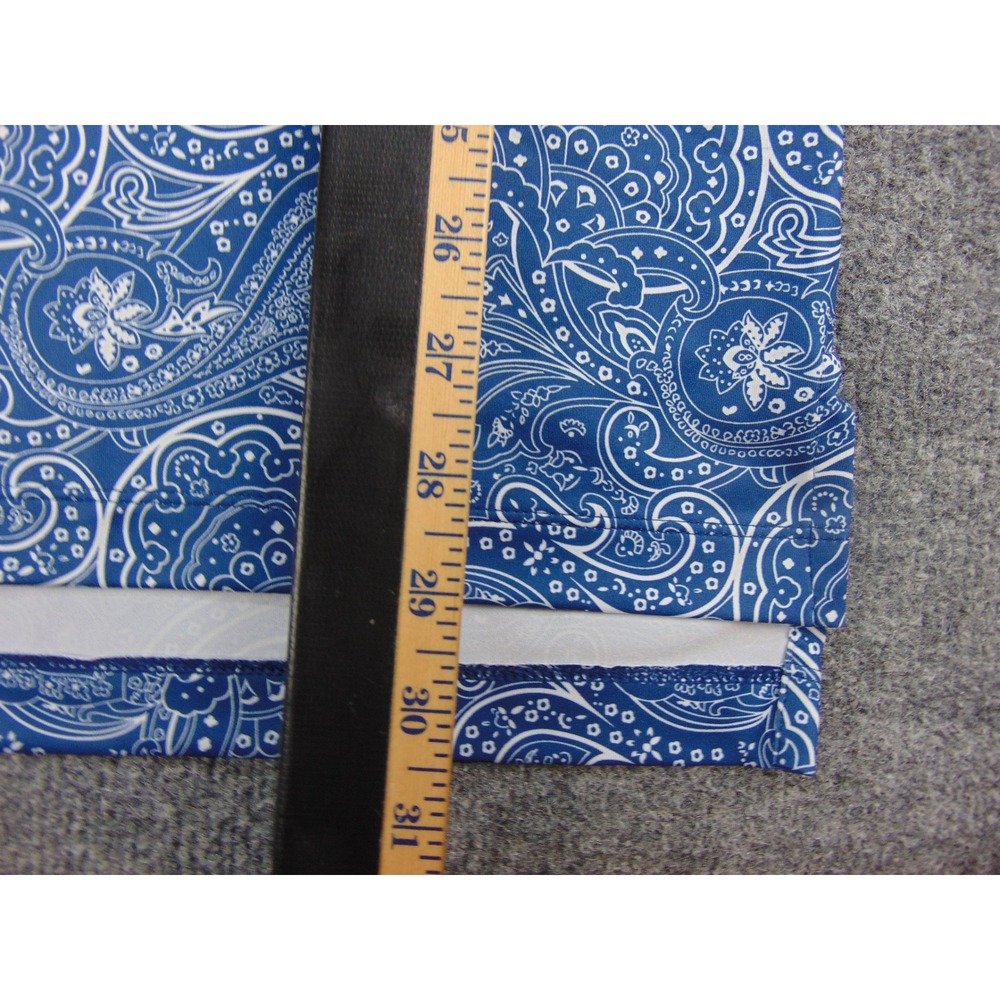 Peter Millar Polo Shirt Mens Large Summer Comfort Blue Paisley Short Sleeve Golf - Picture 5 of 8
